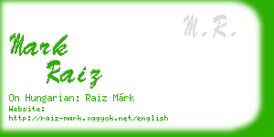 mark raiz business card