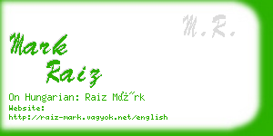 mark raiz business card